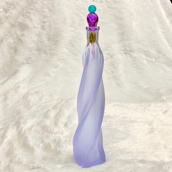 Other - Vintage Bohemia Glass Czechoslovakian Purple Frosted Base Purple Teal Stopper